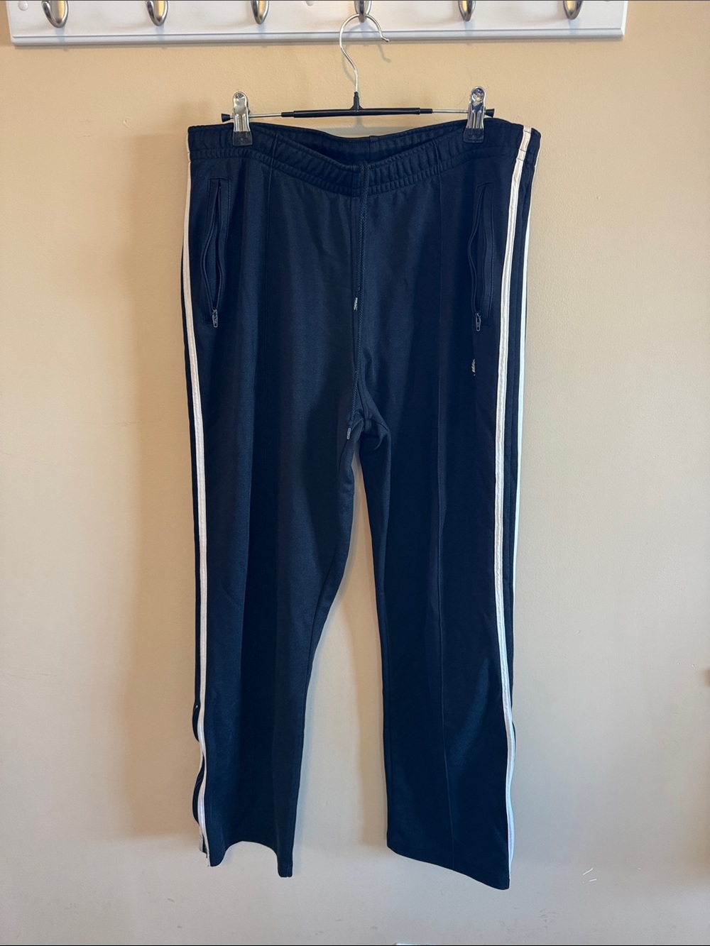 Fred Perry Black Joggers with White Side Stripes